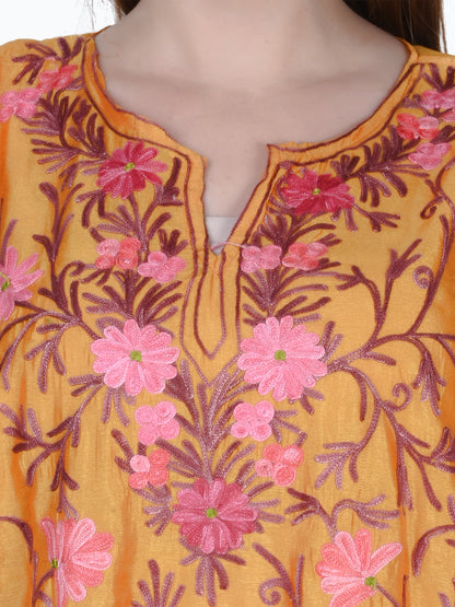 Kashmir Gallery Kashmiri Kurti for Women Cotton Kurti with Embrith Charming Embroidery
