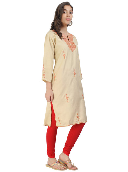 Kashmir Gallery Kashmiri Kurti for Women Cotton Kurti with Embroidery Long A Line Kurtis