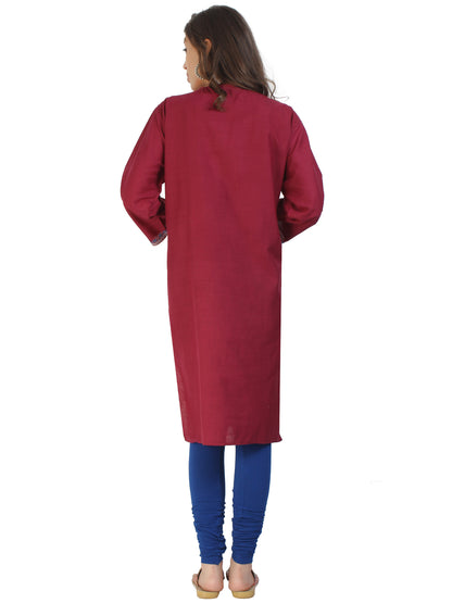 Kashmir Gallery Kashmiri Kurti for Women Cotton Kurti with Embroidery Long A Line Kurtis with Charming Embroidery