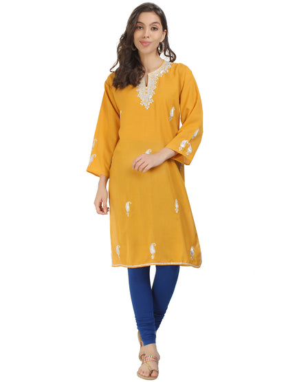 Kashmir Gallery Kashmiri Kurti for Women Cotton Kurti with Embroidery Long A Line Kurtis
