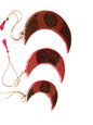 Kashmiri Paper Mache handicrafts, 5 inch Hanging Moon- Set of 3