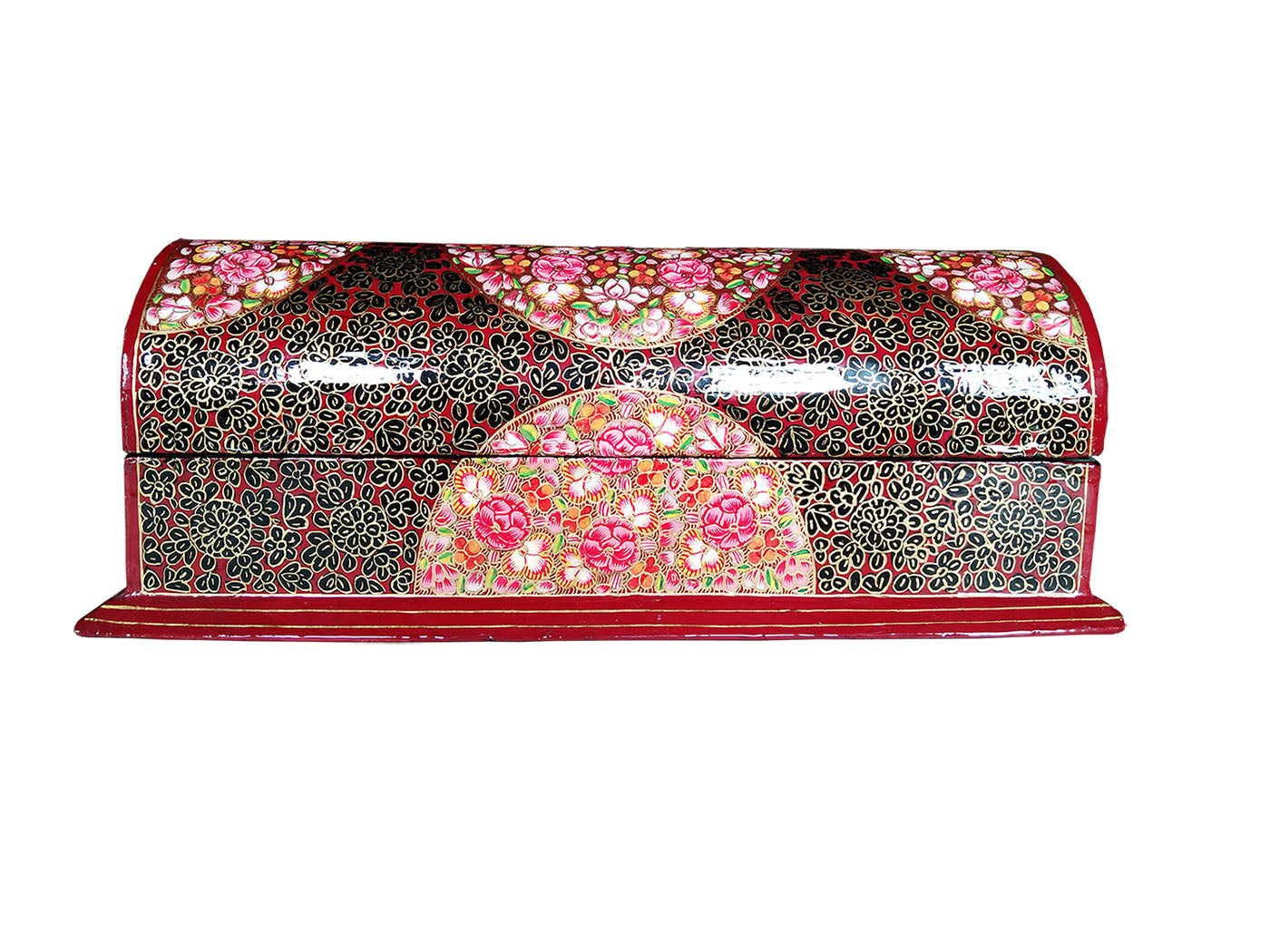 Kashmiri Paper Mache handicrafts, 12 inch Bangle Box with Bangles.