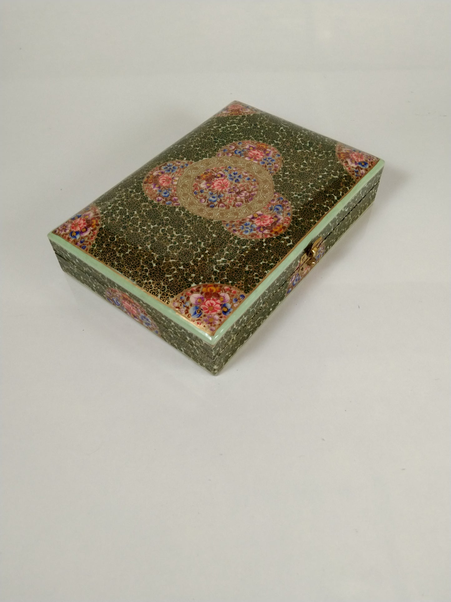 Kashmiri Paper Mache handicrafts10 inch Wooden Jewelry Box