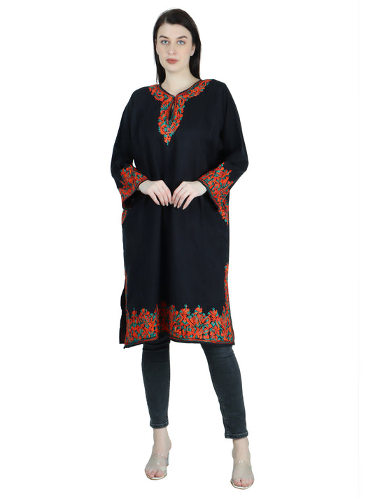 Kashmir Gallery Woolen Women Kurtis Woolen Pheran with Unique Kashmiri Charming Embroidery (Copy)