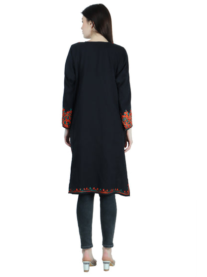 Kashmir Gallery Woolen Women Kurtis Woolen Pheran with Unique Kashmiri Charming Embroidery (Copy)