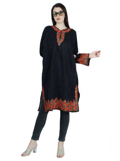 Kashmir Gallery Woolen Women Kurtis Woolen Pheran with Unique Kashmiri Charming Embroidery (Copy)