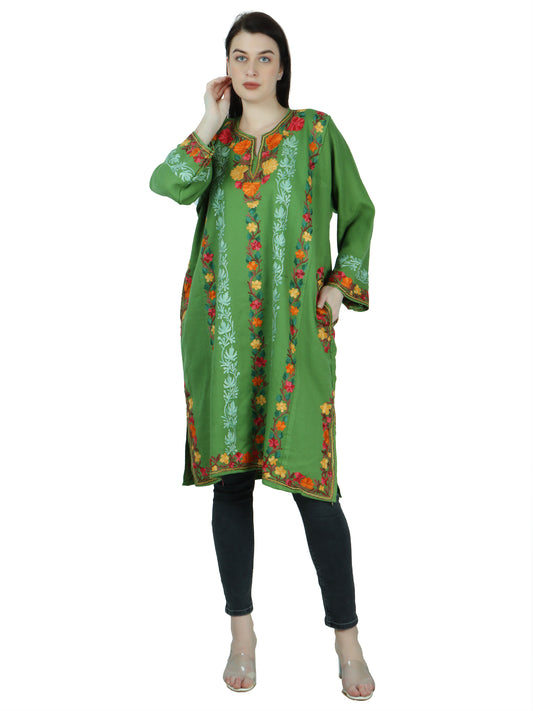 Kashmiri Woolen Pheran with Traditional Embroidery
