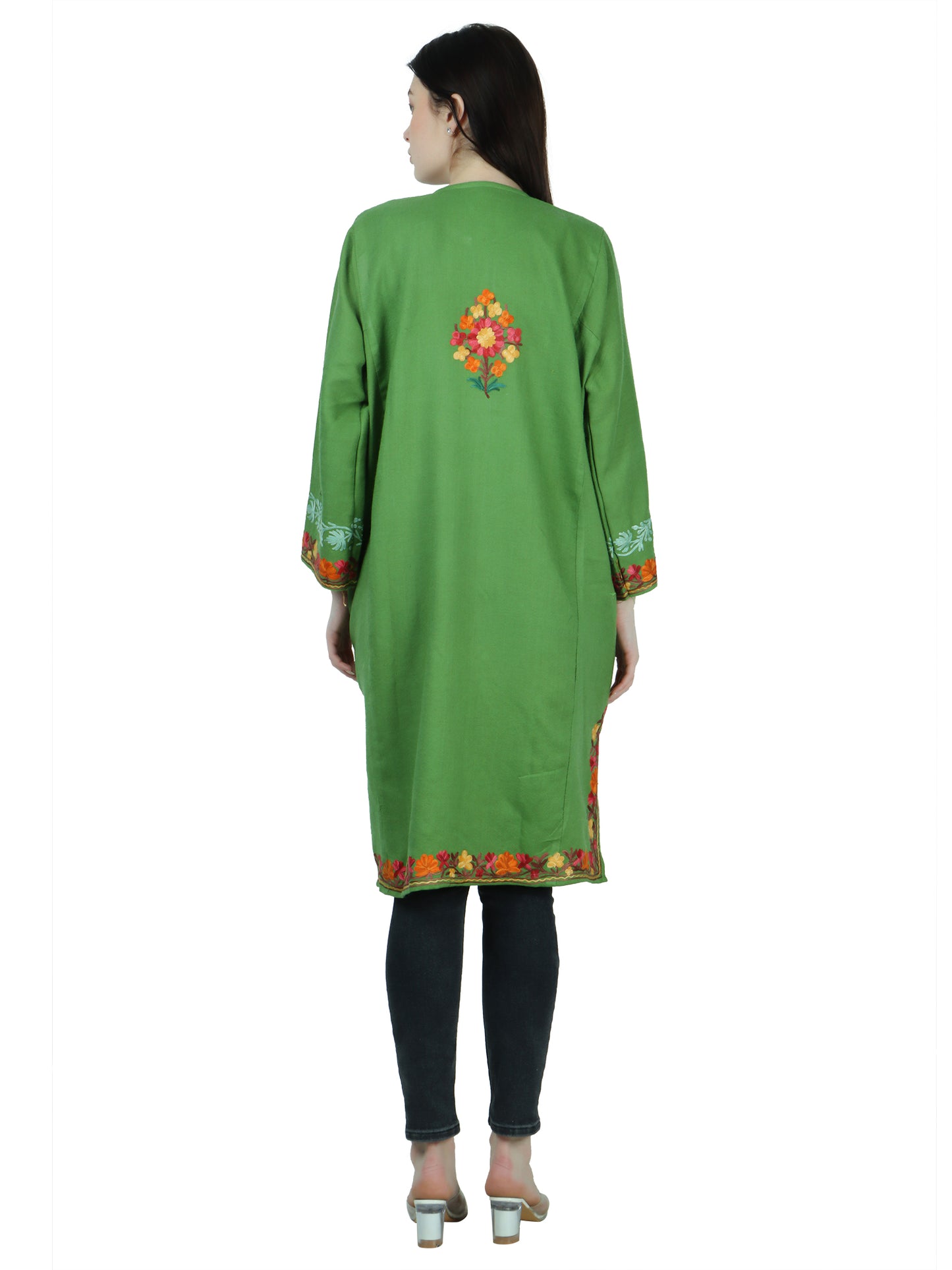 Kashmiri Woolen Pheran with Traditional Embroidery