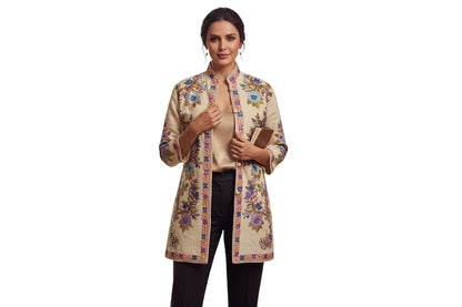 Women’s Woolen Long Coat – Elegant Winter Wear -OffWhite