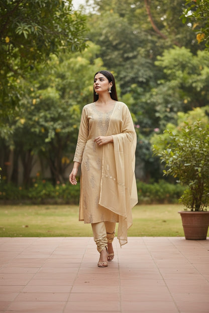 Women Cotton Suits with Kashmiri Embroidery Unstitched Dress Material Salwar Suits