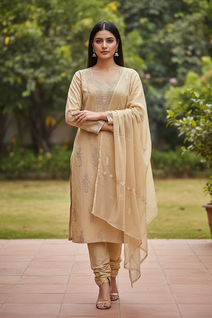 Women Cotton Suits with Kashmiri Embroidery Unstitched Dress Material Salwar Suits