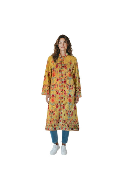 Women’s Woolen Long Coat – Elegant Winter Wear -Beige