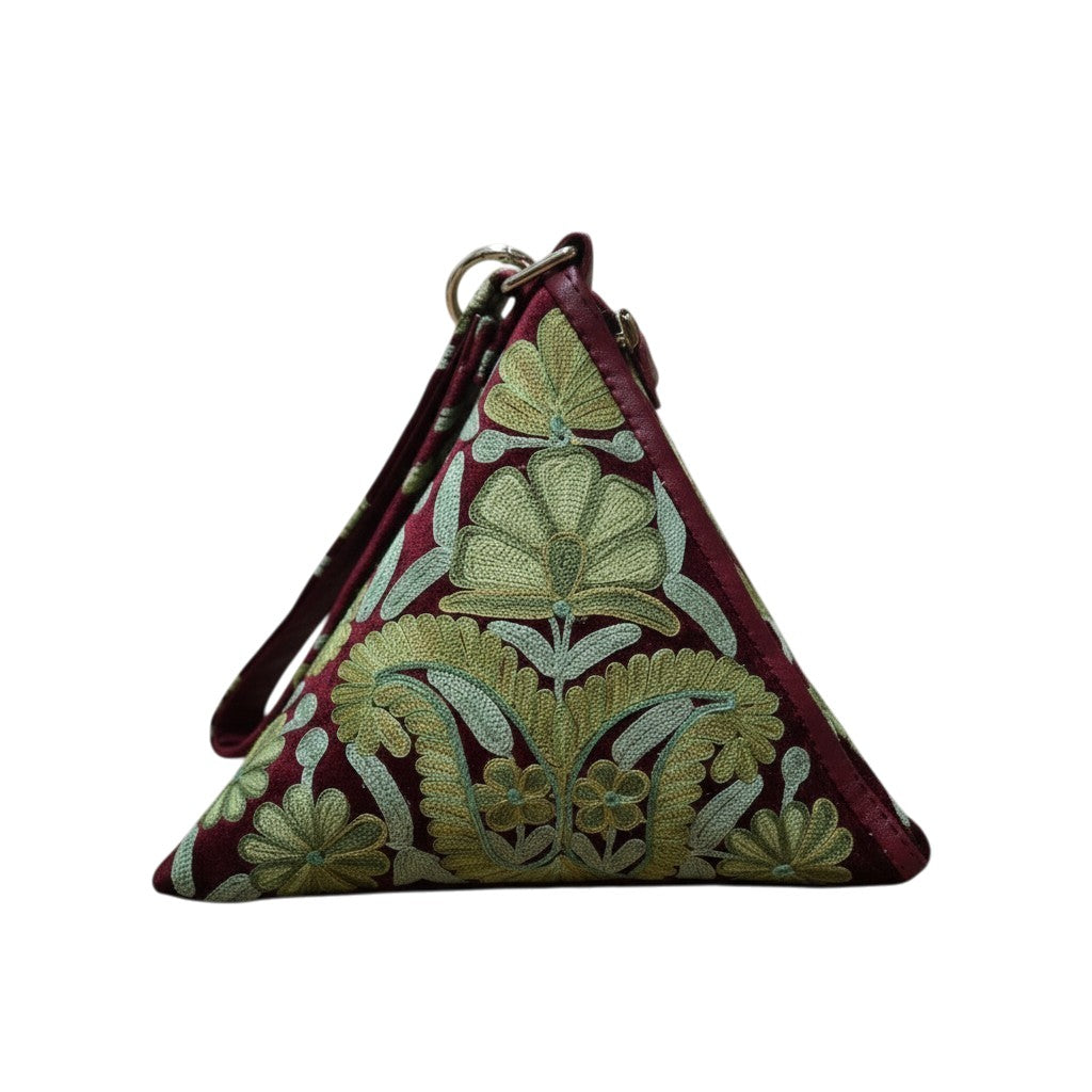 Women potli hand Bags With Kashmiri Embroidery (Green)