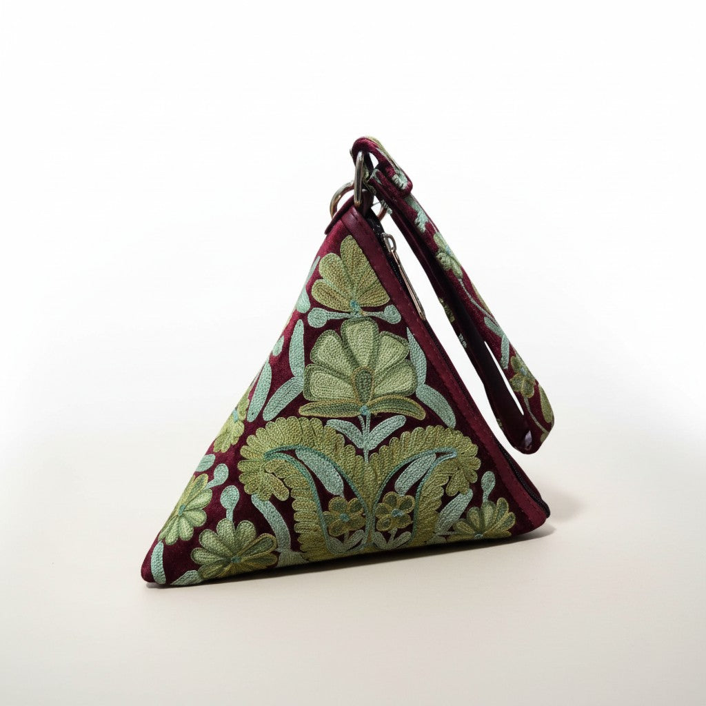 Women potli hand Bags With Kashmiri Embroidery (Maroon)