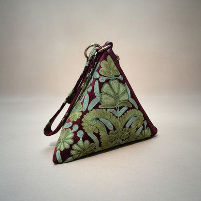 Women potli hand Bags With Kashmiri Embroidery (Maroon)