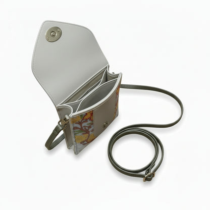 Women mobile Bags With Gorgeous Kashmiri Embroidery - Silver