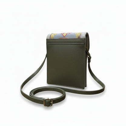 Women mobile Bags With Gorgeous Kashmiri Embroidery - Silver