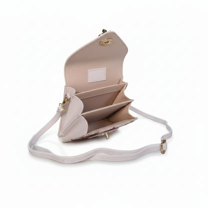 Women mobile Bags With Gorgeous Kashmiri Embroidery - White