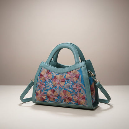 Women Hand Bag | Sling | With Kashmiri Embroidery - Blue