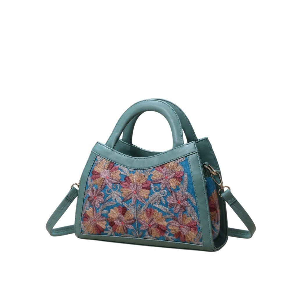 Women Hand Bag | Sling | With Kashmiri Embroidery - Blue