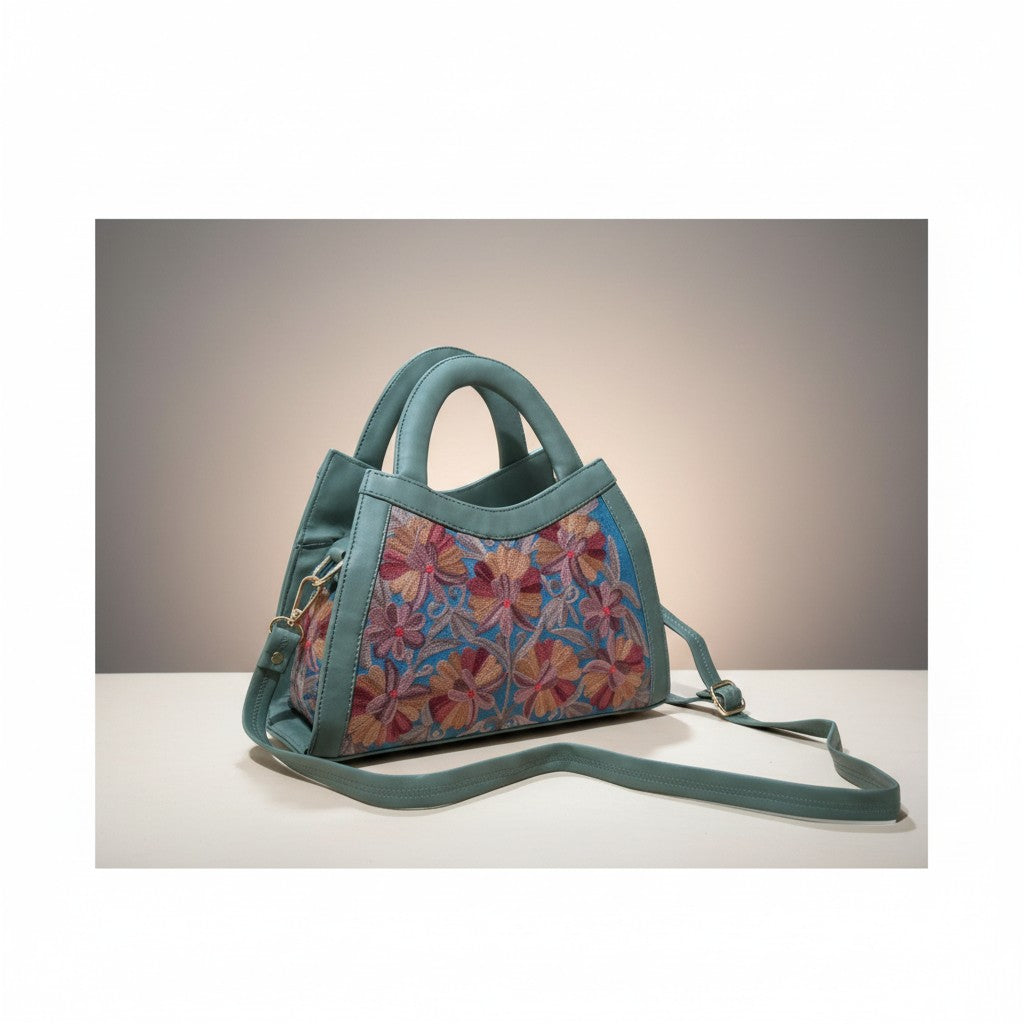 Women Hand Bag | Sling | With Kashmiri Embroidery - Blue