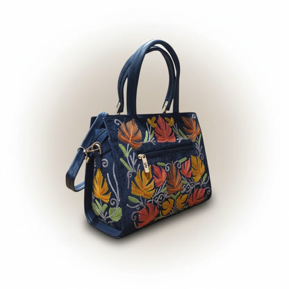 Women Hand Bag | Sling | With Kashmiri Embroidery - Blue