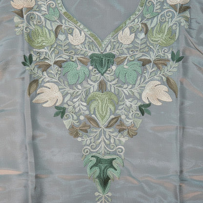 Kashmiri Kurti for Women Silk Kurti with Embroidery - Green