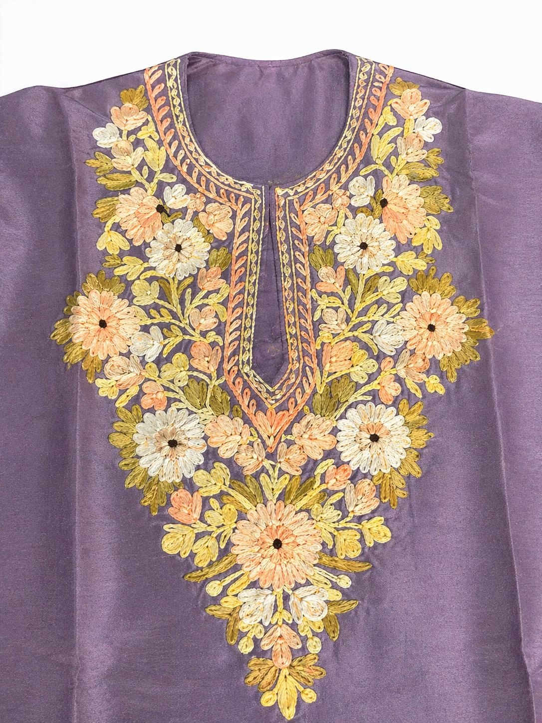 Kashmiri Kurti for Women Silk Kurti with Embroidery - Purple
