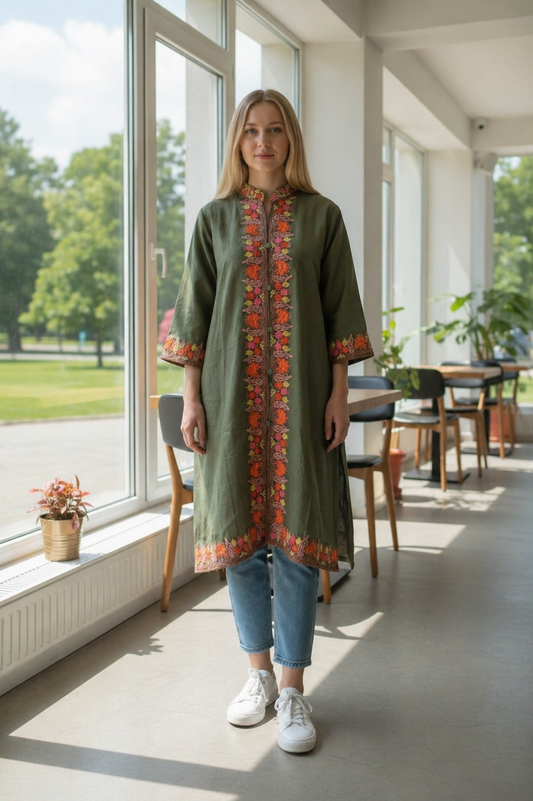 Women’s Silk Jackets with Kashmiri Aari Embroidery