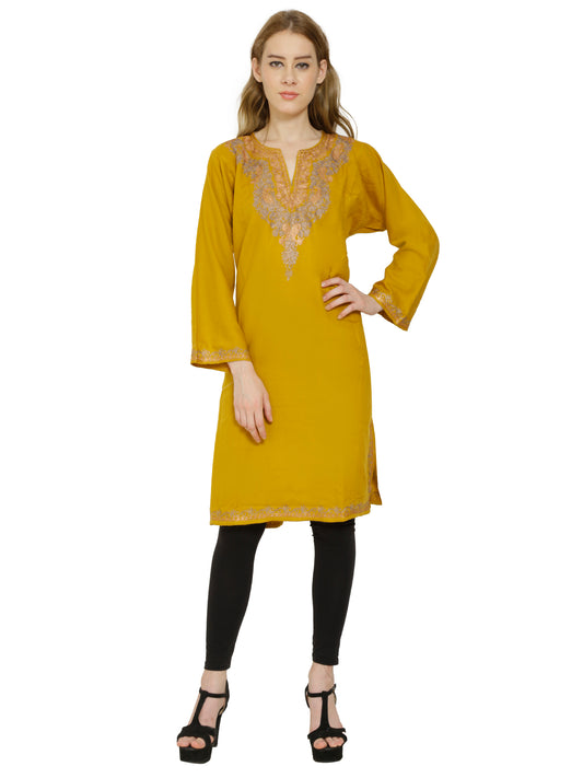Woolen Kashmiri Embroided Kurti/Pheran with Kashmiri Embroidery