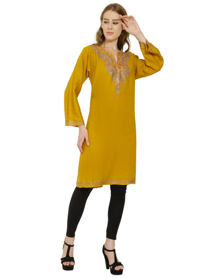 Woolen Kashmiri Embroided Kurti/Pheran with Kashmiri Embroidery