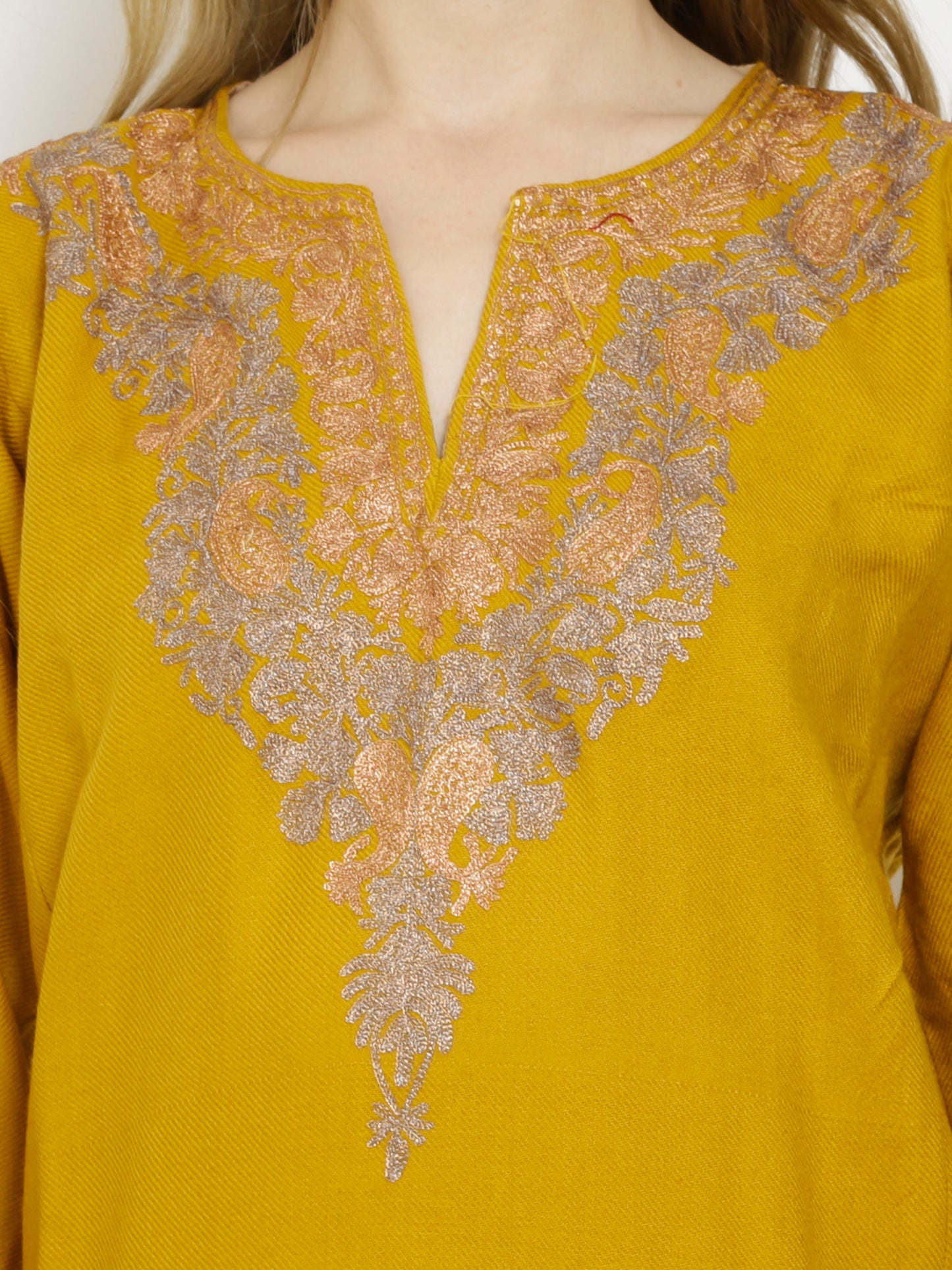 Woolen Kashmiri Embroided Kurti/Pheran with Kashmiri Embroidery