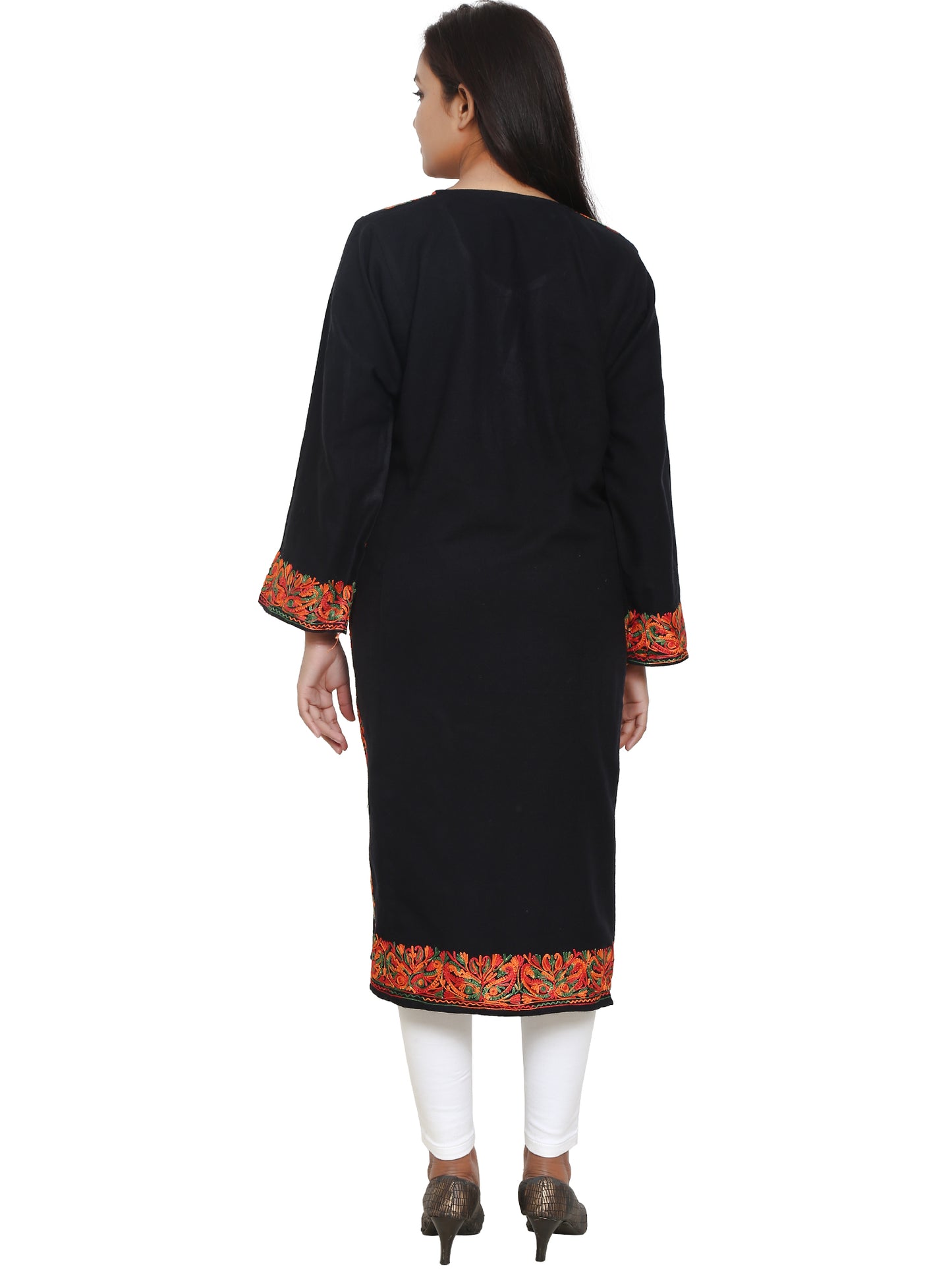 Kashmir Gallery Woolen Women Kurtis Woolen Pheran with Unique Kashmiri Charming Embroidery