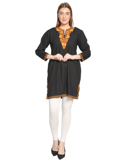 Kashmir Gallery Kashmiri Kurti for Women Cotton Kurti with Embroidery Long A Line Kurtis with Charming Embroidery