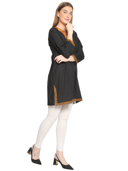 Kashmir Gallery Kashmiri Kurti for Women Cotton Kurti with Embroidery Long A Line Kurtis with Charming Embroidery