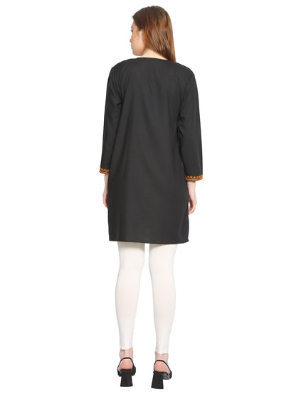 Kashmir Gallery Kashmiri Kurti for Women Cotton Kurti with Embroidery Long A Line Kurtis with Charming Embroidery