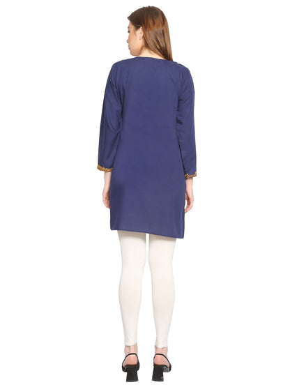 Kashmir Gallery Kashmiri Kurti for Women Cotton Kurti with Embroidery Long A Line Kurtis with Charming Embroidery