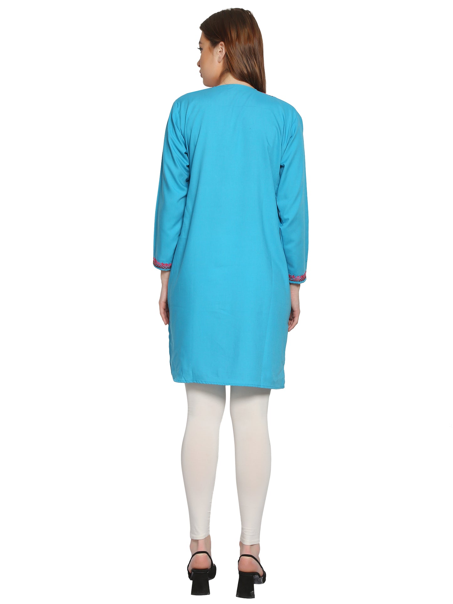 Kashmir Gallery Kashmiri Kurti for Women Cotton Kurti with Embroidery Long A Line Kurtis with Charming Embroidery