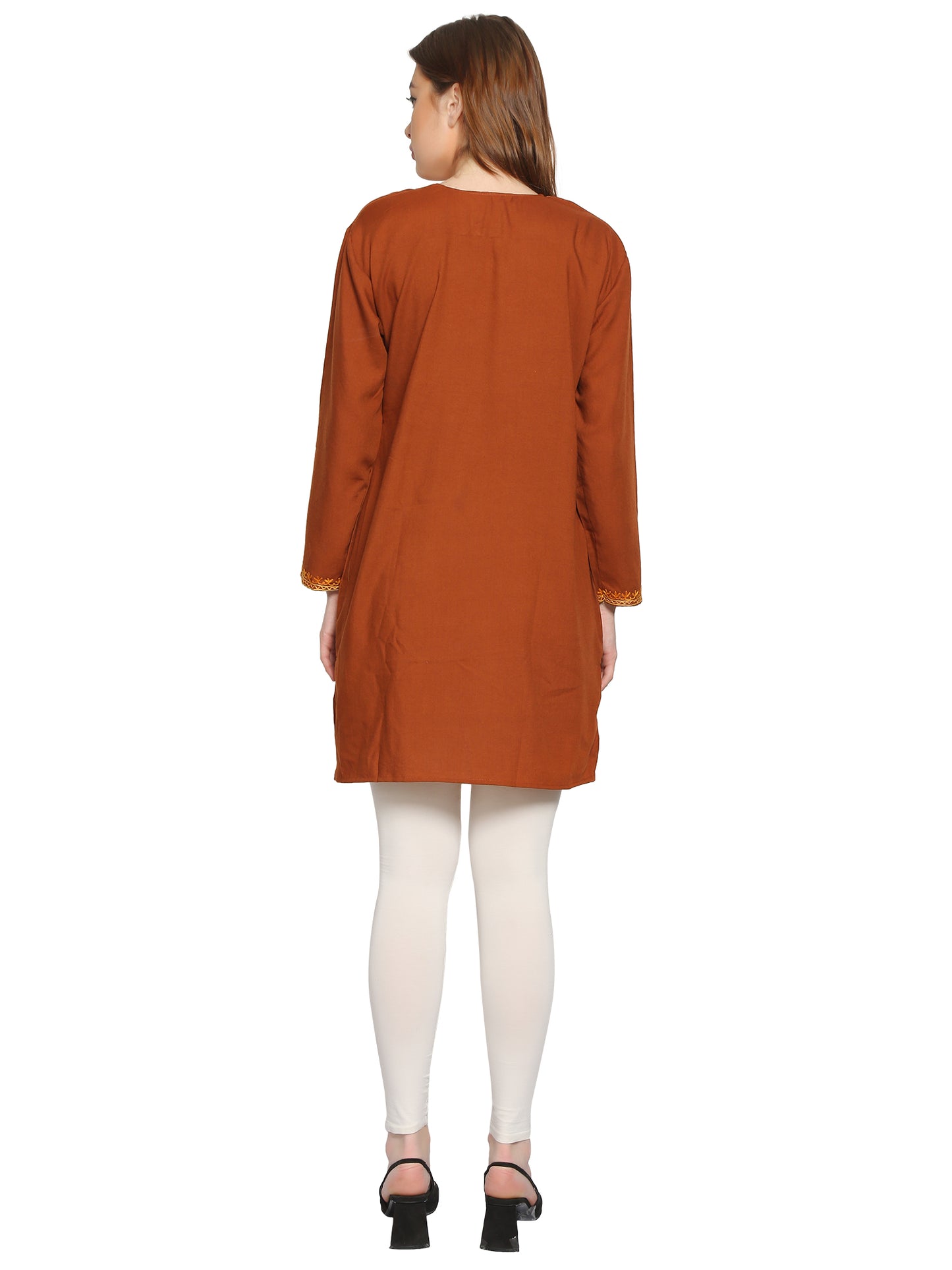 Kashmir Gallery Kashmiri Kurti for Women Cotton Kurti with Embroidery Long A Line Kurtis with Charming Embroidery