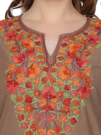 Kashmir Gallery Kashmiri Kurti for Women Cotton Kurti with Embrith Charming Embroidery