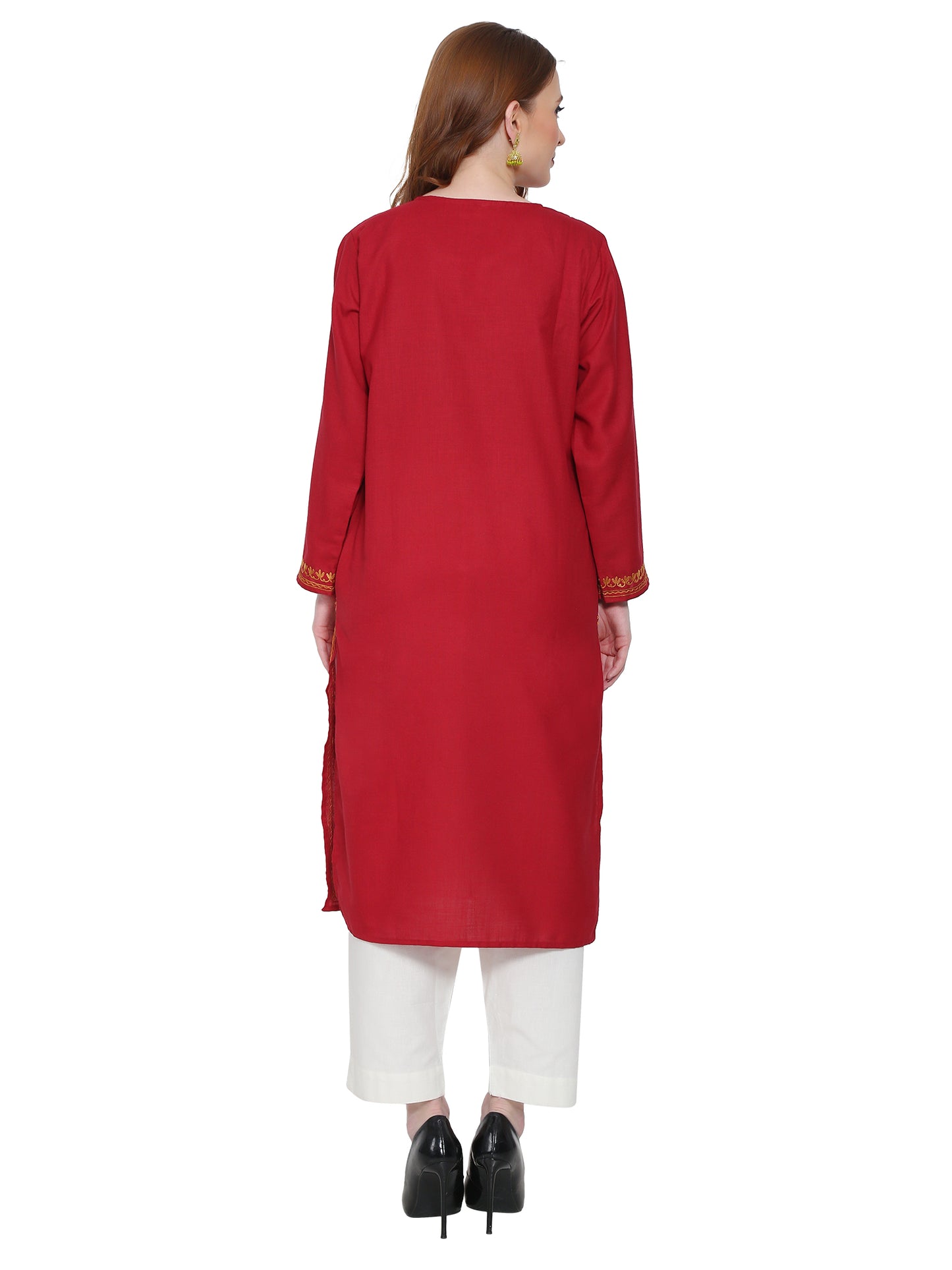 Kashmir Gallery Kashmiri Kurti for Women Cotton Kurti with Embroidery Long A Line Kurtis