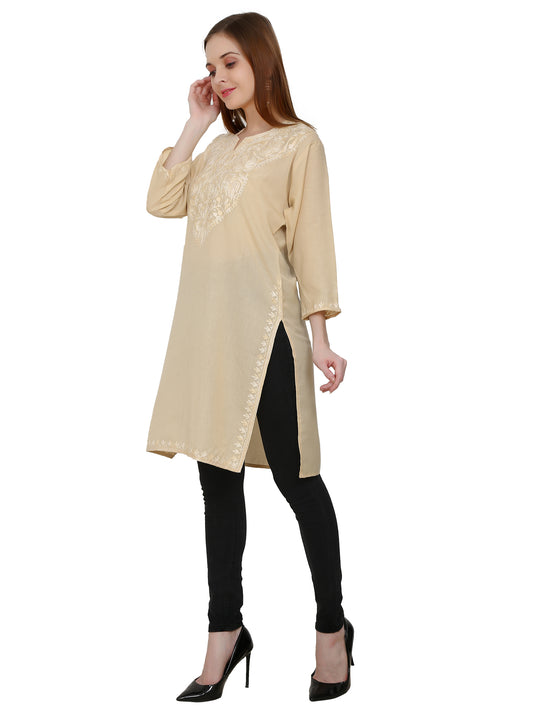 Kashmir Gallery Kashmiri Kurti for Women Cotton Kurti with Embrith Charming Embroidery