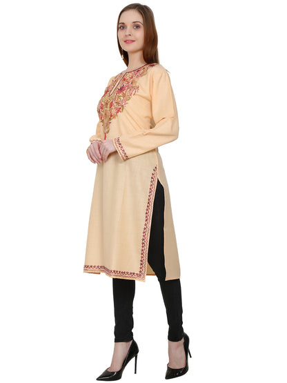 Kashmir Gallery Kashmiri Kurti for Women Cotton Kurti with Embrith Charming Embroidery