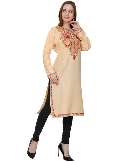 Kashmir Gallery Kashmiri Kurti for Women Cotton Kurti with Embrith Charming Embroidery