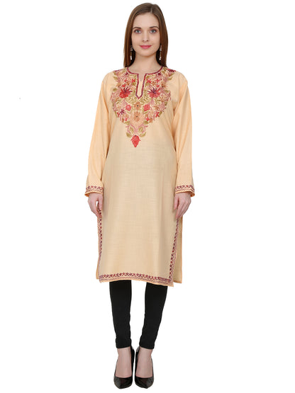 Kashmir Gallery Kashmiri Kurti for Women Cotton Kurti with Embrith Charming Embroidery