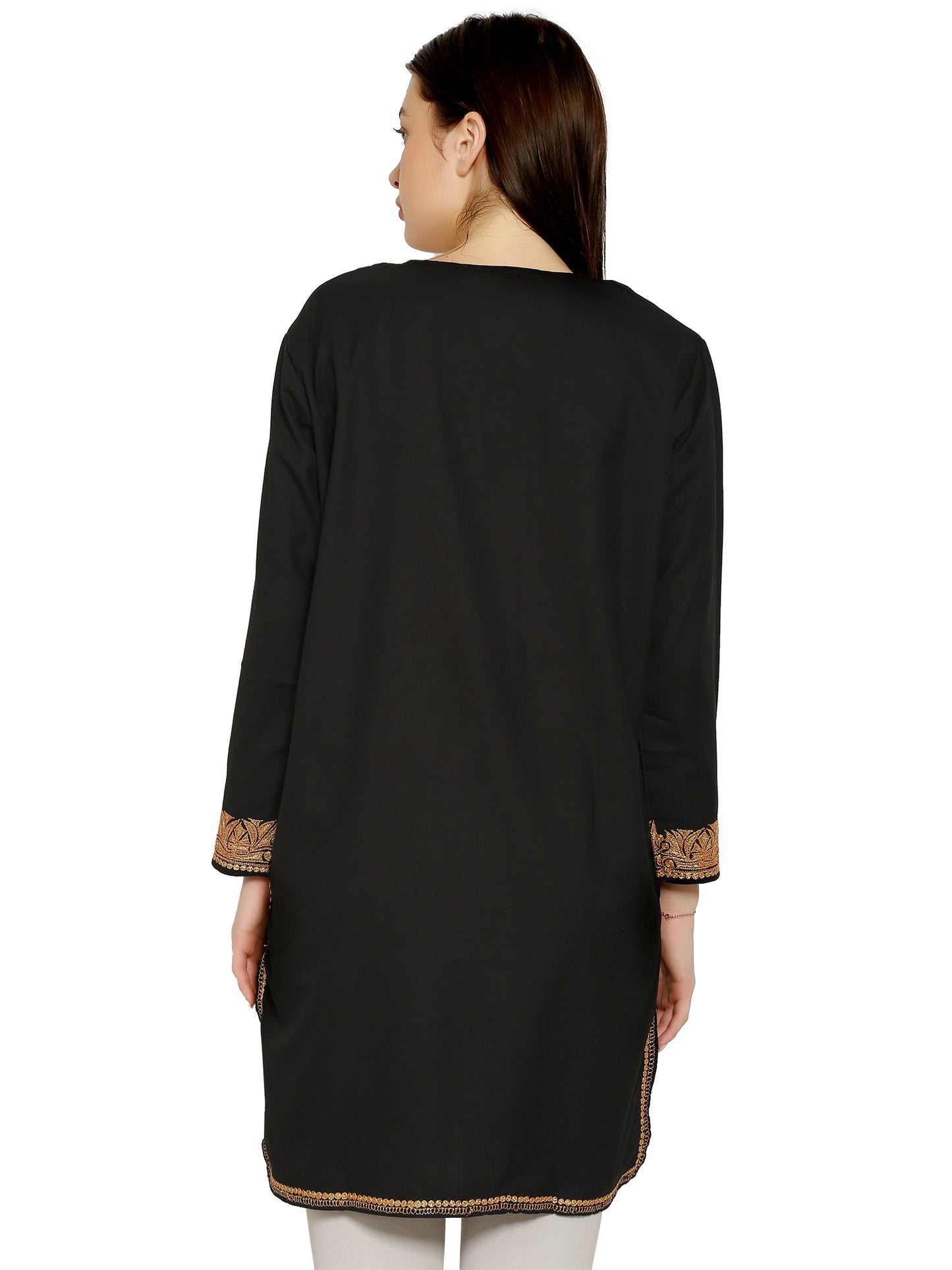 Kashmir Gallery Kashmiri Kurti for Women Cotton Kurti with Embroidery Long A Line Kurtis