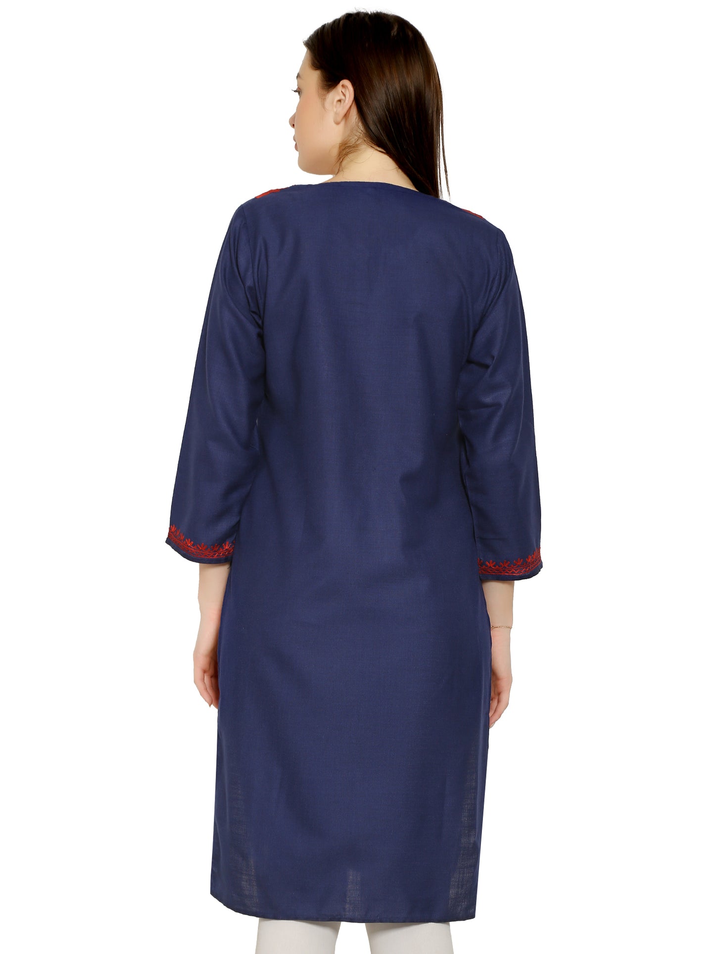 Kashmir Gallery Kashmiri Kurti for Women Cotton Kurti with Embroidery Long A Line Kurtis