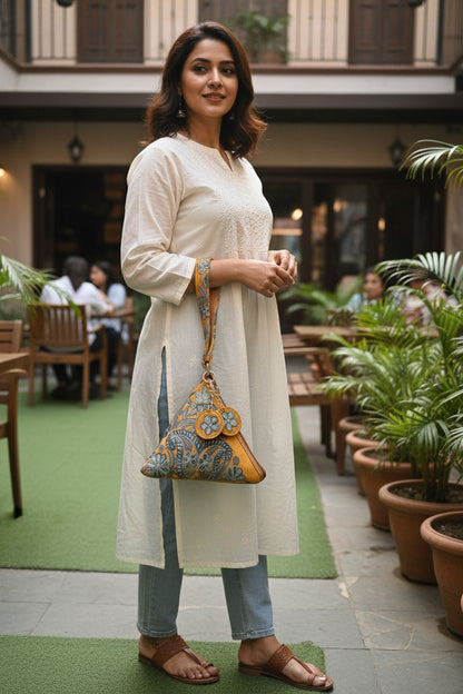 Kashmiri Potli bags for women - Golden