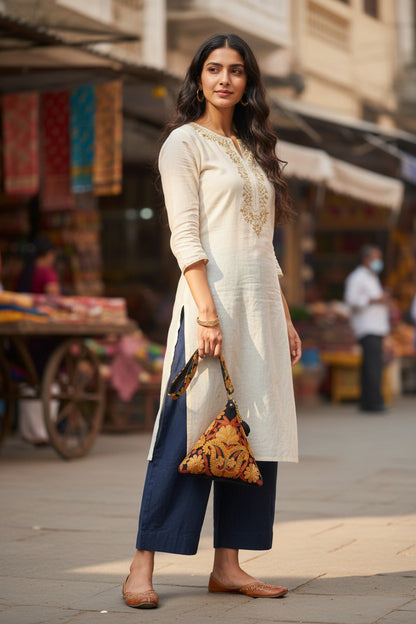 Kashmiri Potli bags for women - Blue