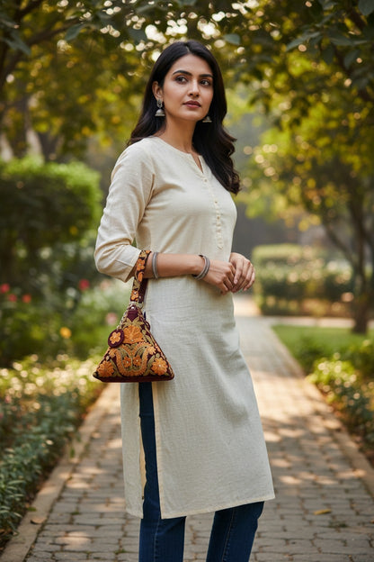 Kashmiri Potli bags for women - Maroon